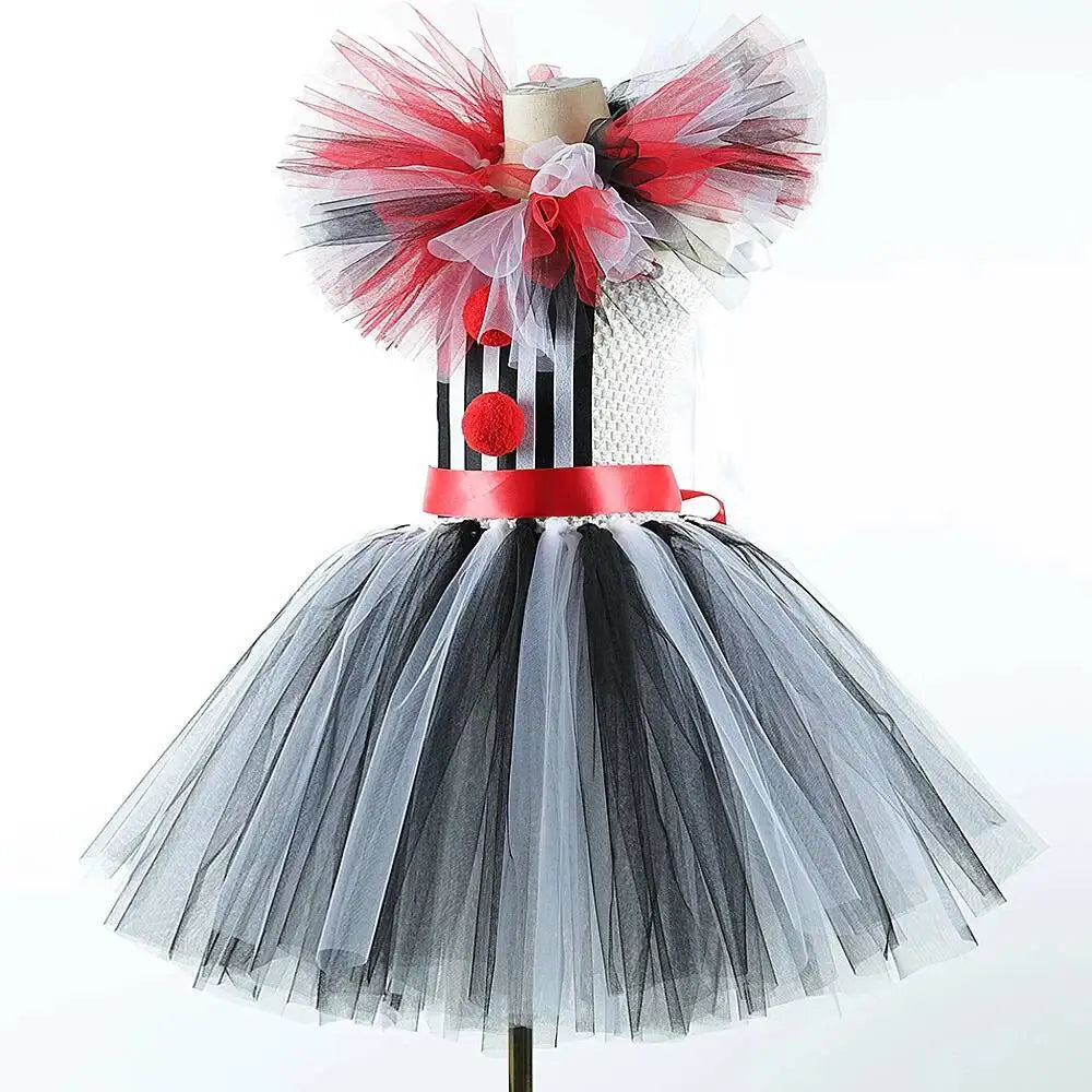 Terrifier Clown Costumes for Girls Scary Killer Circus Clowns Halloween Tutu Dress Outfit for Kids Creepy - product image 3