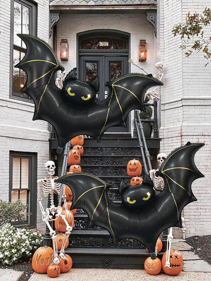 Halloween large scary bat balloon Halloween party birthday decoration bat theme can be hung bat decoration - product image 2