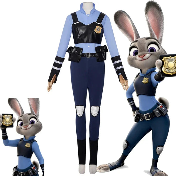 Cartoon Bunny Police Costume - Kids & Adults Halloween Uniform