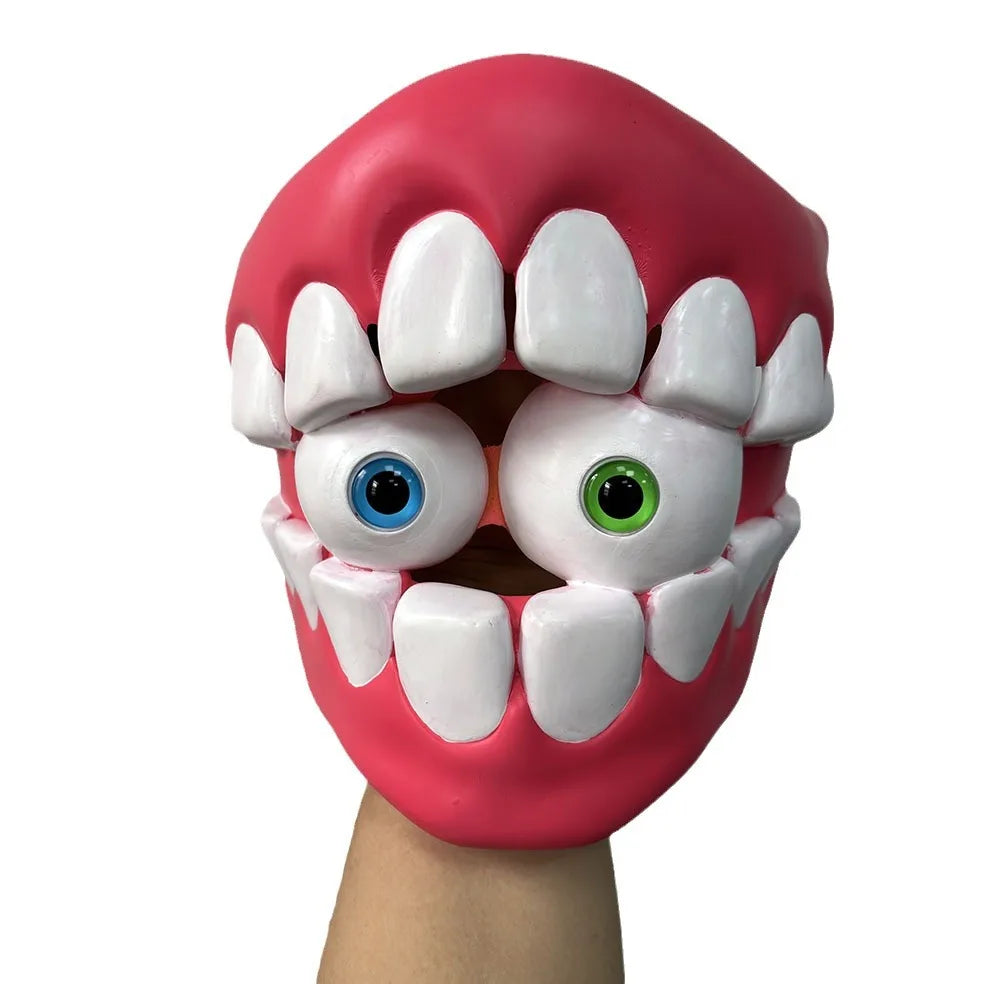 Denture Mask, Latex Denture Costume Mask for Halloween Parties and Cosplay Funny Party