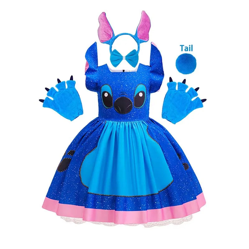 Girls Stitch-Themed Halloween Costume Dress