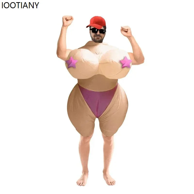 Halloween Fun Bikini Inflatable Costume Creative Festival Parade Doll Set Funny Bobo Inflatable Suit Dress Up - product image 3