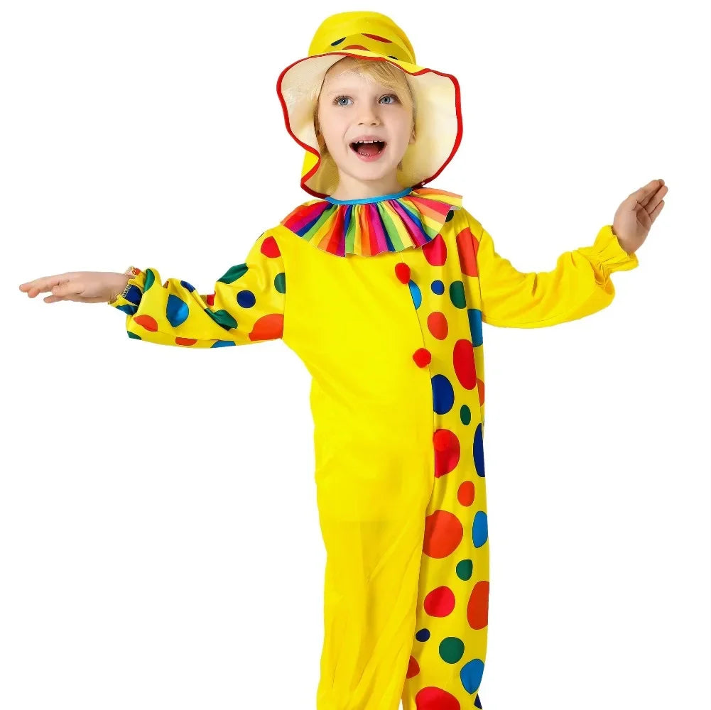 Kids Boy Girls Halloween Clown Costume Performance Kindergarten Makeup Ball Dressed Up - View 4