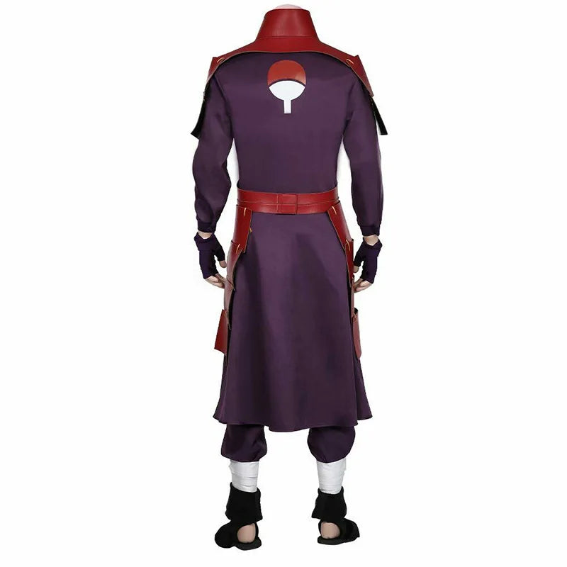 Anime Akatsuki Uchiha Madara Costume Man Armor Lining Pants Suit Halloween Costume - full set / XL