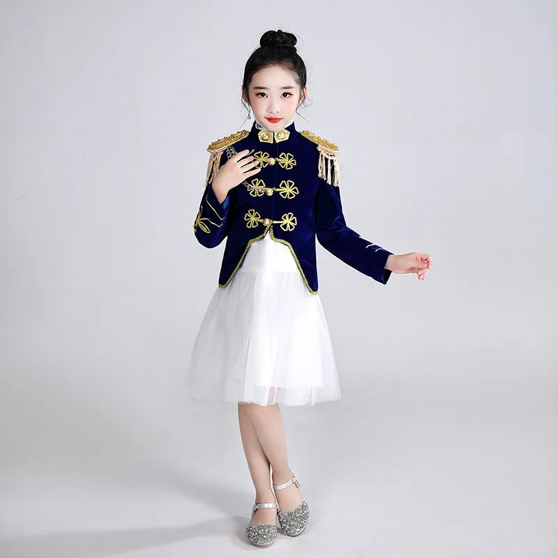 Kids' Medieval Show Vintage Jacket Pants Skirt 2-piece Costume - alternate view 7
