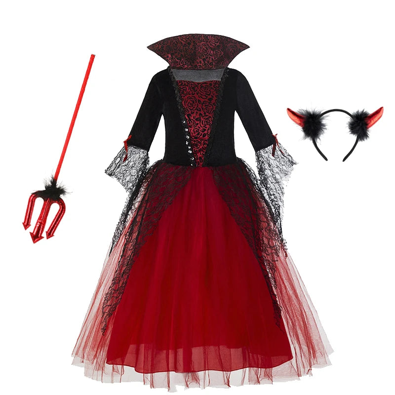 Kids' Witch 2-12T Purple Bat Vampire Halloween Costume - Orange set3 / 100(2-3Y)