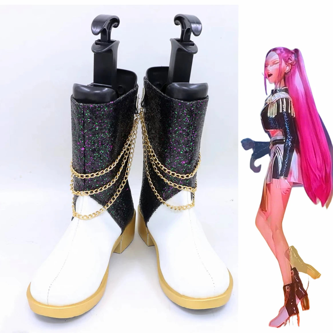 Children Cosplay Performance Costume Shoes K-POP Rumi Group Concert Halloween Mira Zoey Boots Shoes - product image 8
