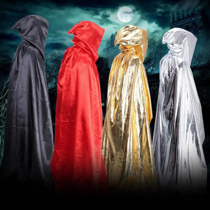 Medieval Robes Witch Wizard Cloak Cape Death Ghost Devil Costume - alternate view 2