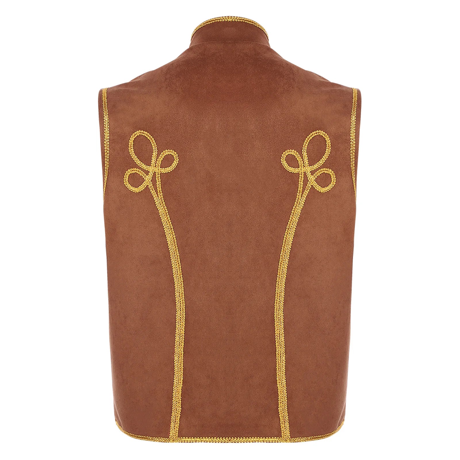 Men's Halloween Medieval Renaissance Costume Punk Costume Stand Collar Gold Trimming Gold - Green / XXL