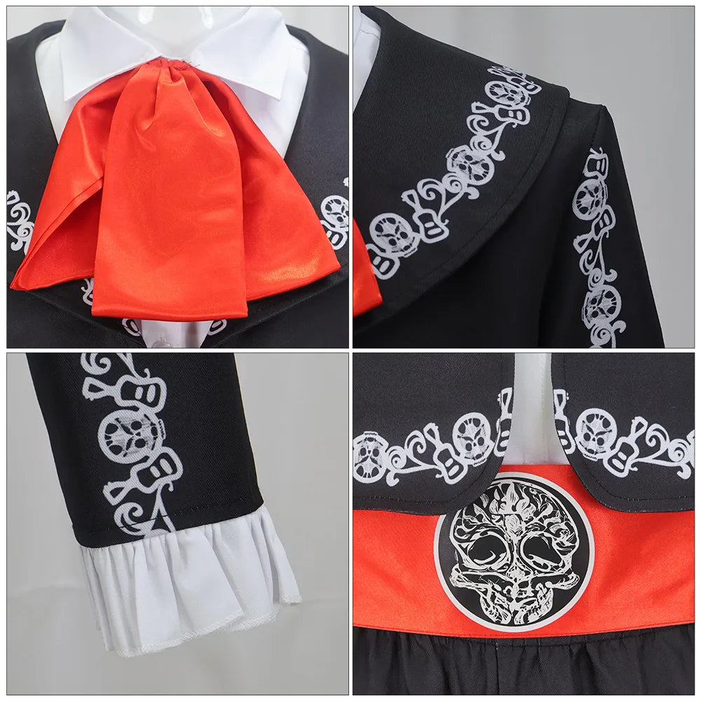 Day Of The Dead Mexican Traditional Retro Skull-Print Role-Play Set - view 5