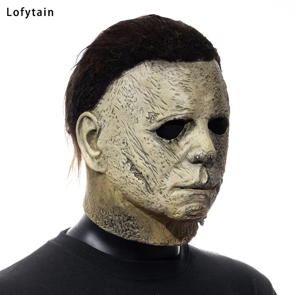 Lofytain 2022 Ends Michael Myers Horror Mask Bloody Creepy Demon Killer Latex Prop - alternate view 4