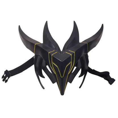 Anime Yone Costume Mask Game LoL the Unforgotten Yone Uniform Halloween Outfits for Male - A with light / One Size