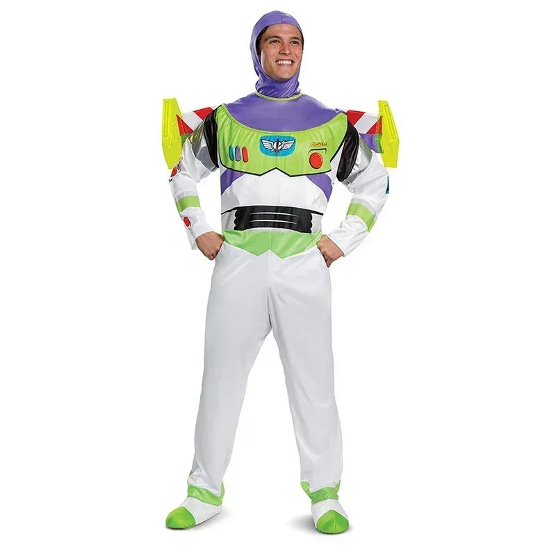 Anime Buzz Lightyear Cosplay Set, Combinaison Fantaisie Homme et Femme, Halloween, Performance sur Scène, Gel, Adulte