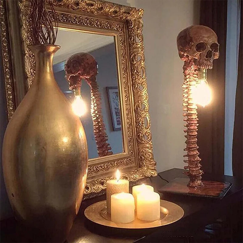 Halloween Skull Skeleton Lamp Horror 3D Statue Table Light Party Ornament - product image 2