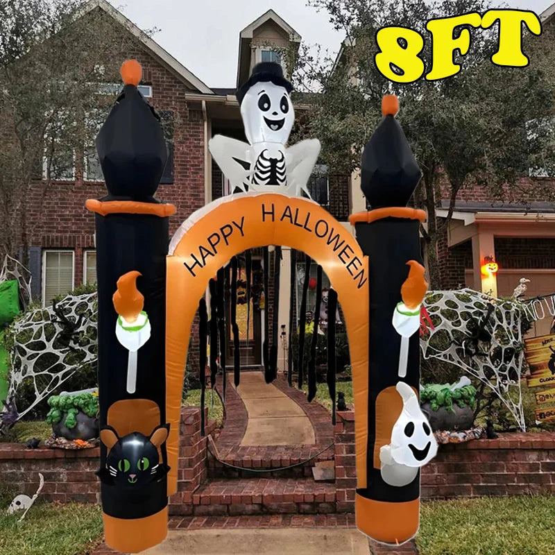 Halloween Inflatable Arch Toys Model Built-in LED Light Pumpkin Prop Outdoor Indoor Home Garden Party Terror - product image 1
