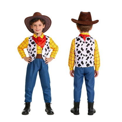 Adult Woody Jessie Cosplay Costume Kids Anime Cosplay Cowboy Bo Peep Buzz Toy Character Halloween Birthday Party Fancy Dress
