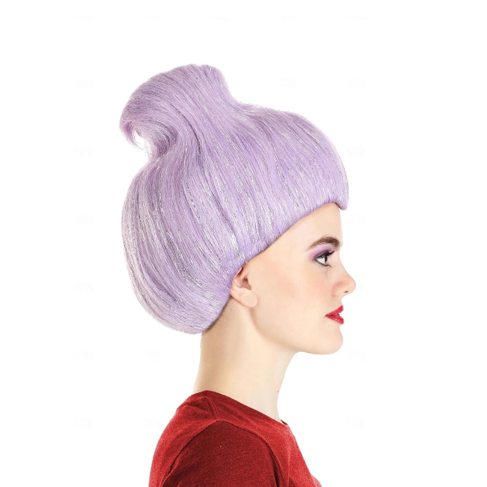 HAIRJOY Light Purple Fairy Godmother Wig – Short Synthetic Costume Hair