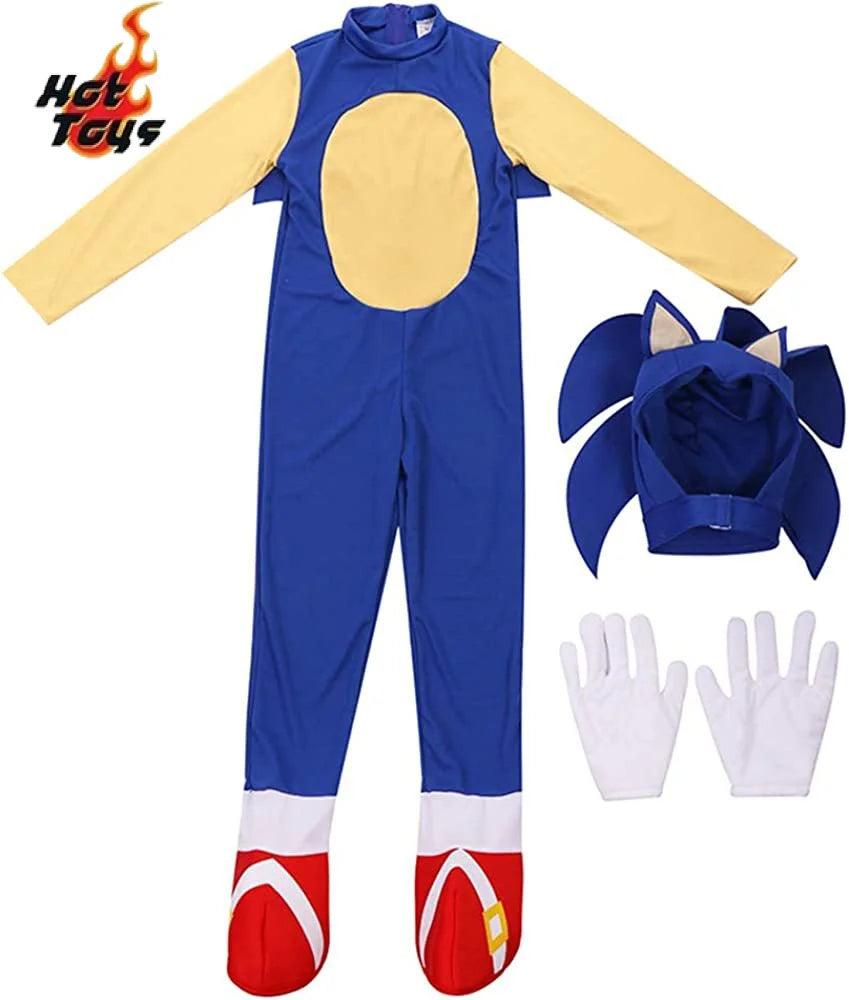 Sonic the Hedgehog-Inspired Costume for Kids | Halloween Bodysuit