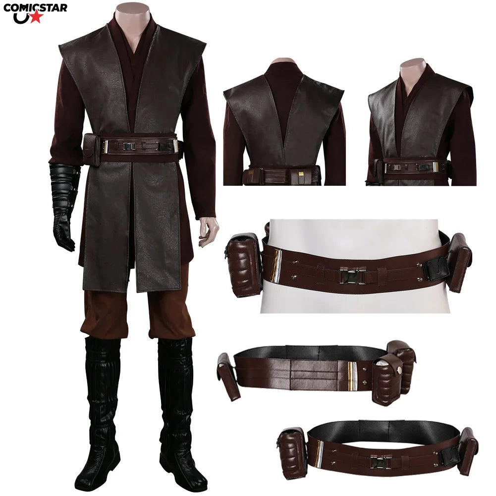 Anakin Costume Jedi Knight Costume Movie Space Battle Disguise Cosplay Outfits Halloween - Costume / S