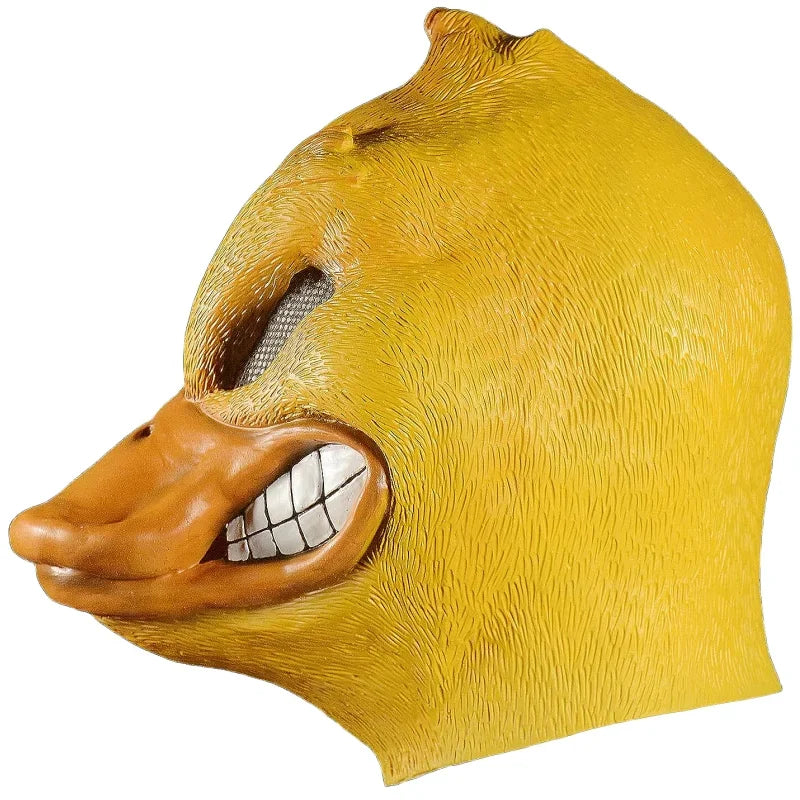 Halloween Costume Yellow Duck Head Party Animal Mask Cosplay Prop Latex Masks Green Fish Mask Funny Duck Bill