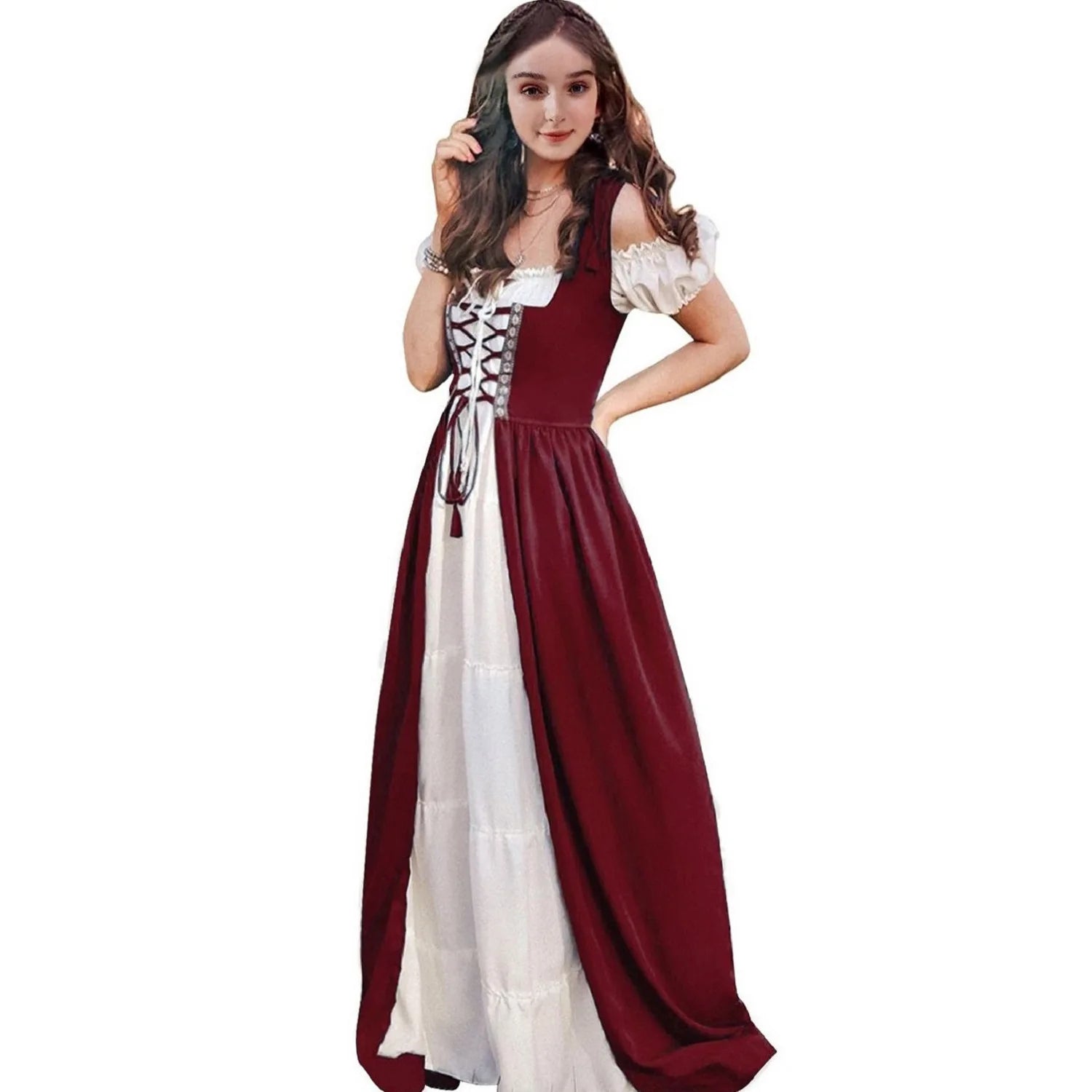 Medieval Renaissance Drama Dance Costume Halloween Girdle Cos Dress Halloween Costumes for Women Dress Love - product image 16