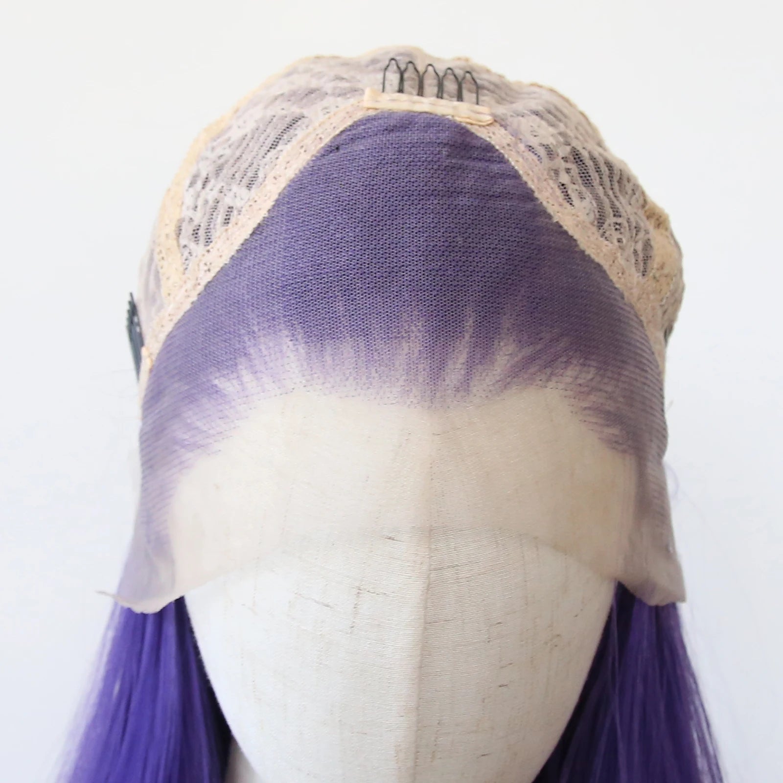 Dark Purple Cosplay Wig Synthetic Lace Front Wigs Long Straight Purple Lace Front Pre Plucked Heat Resistant - product image 6