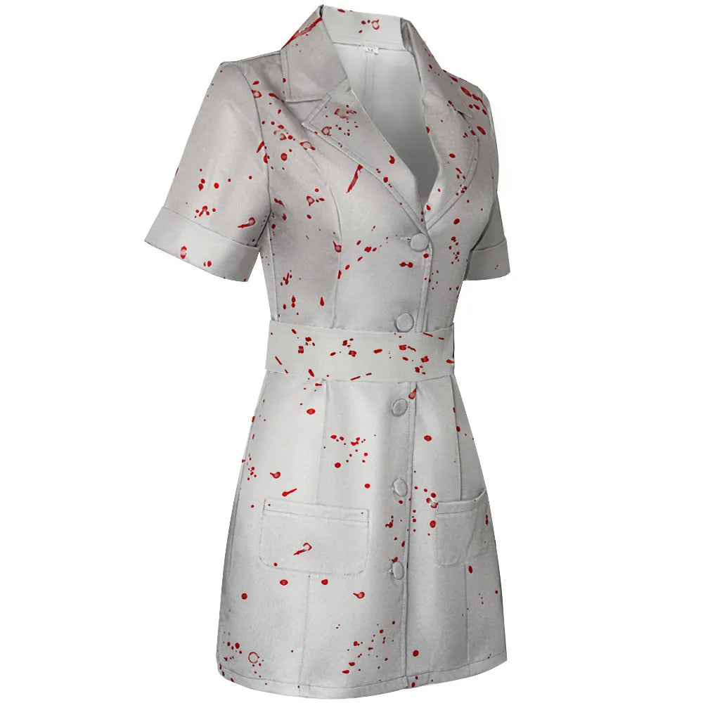 Women's Bloody Zombie Nurse Costume – Halloween Dress & Hat