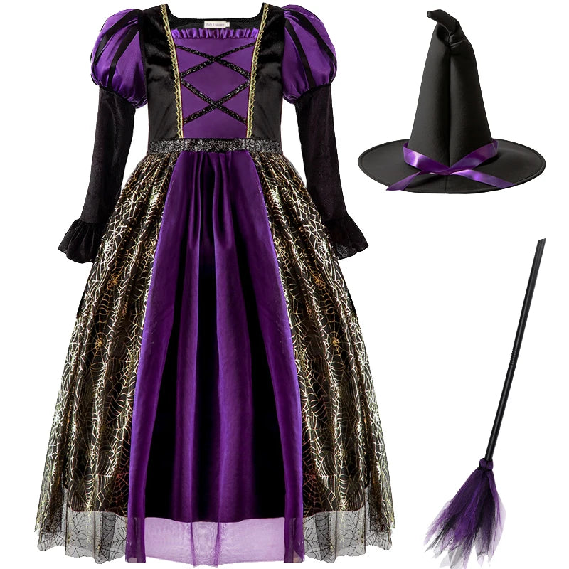 Kids' Girls Witch Vampire Dresses Clothes Dress Up Clothes for Costume - alternate view 7