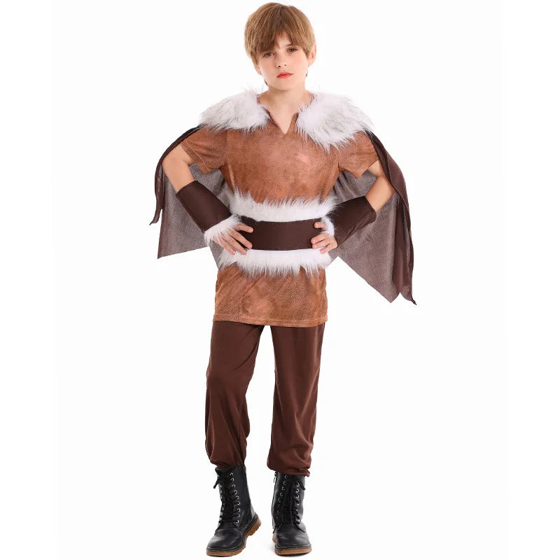 I Halloween Children's Boys' Costumes Viking Cosplay Stage Party Costumes Viking Warrior Boys' Gothic - product image 3