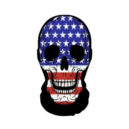 Halloween Skeleton Mask Elastic Mesh Hood Scary Costume Prop Breathable Face Cover Hood - 08