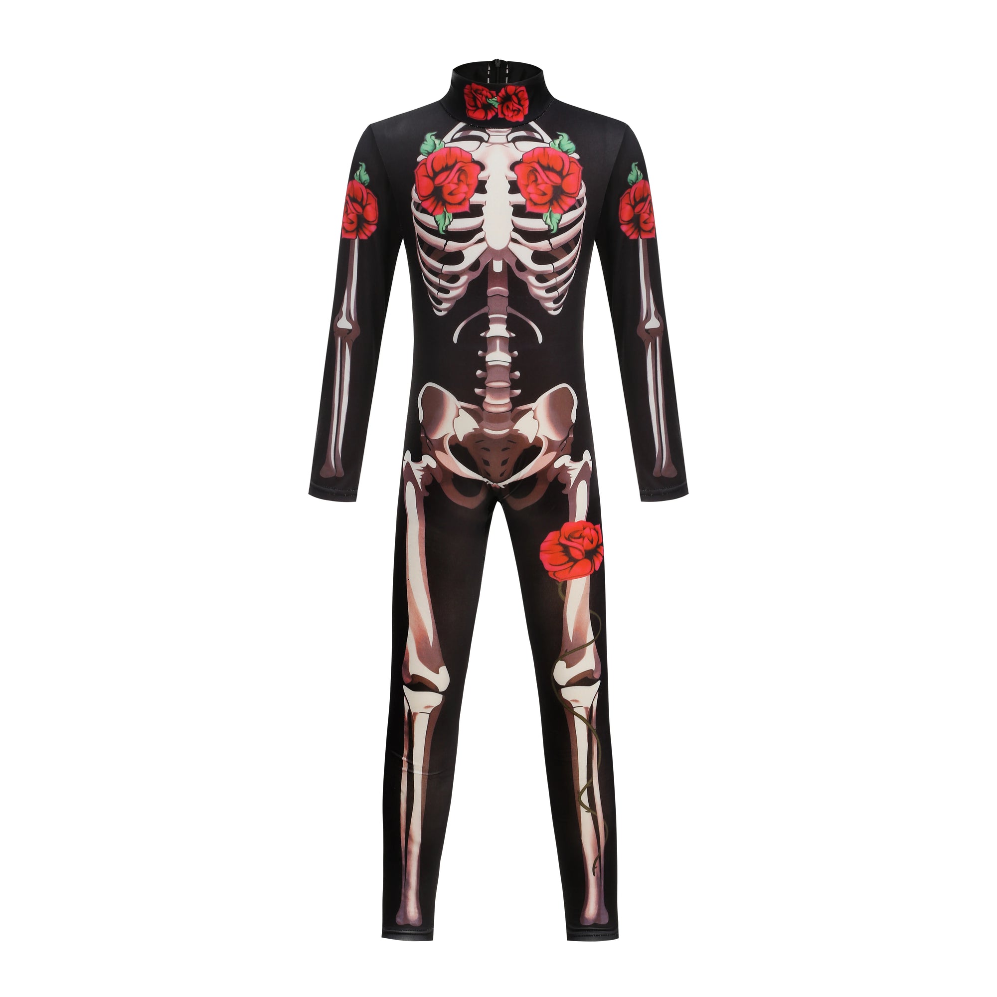 Girls Halloween Cosplay Ghost Bride Gothic Jumpsuit Rose Skeleton Scary - product image 12