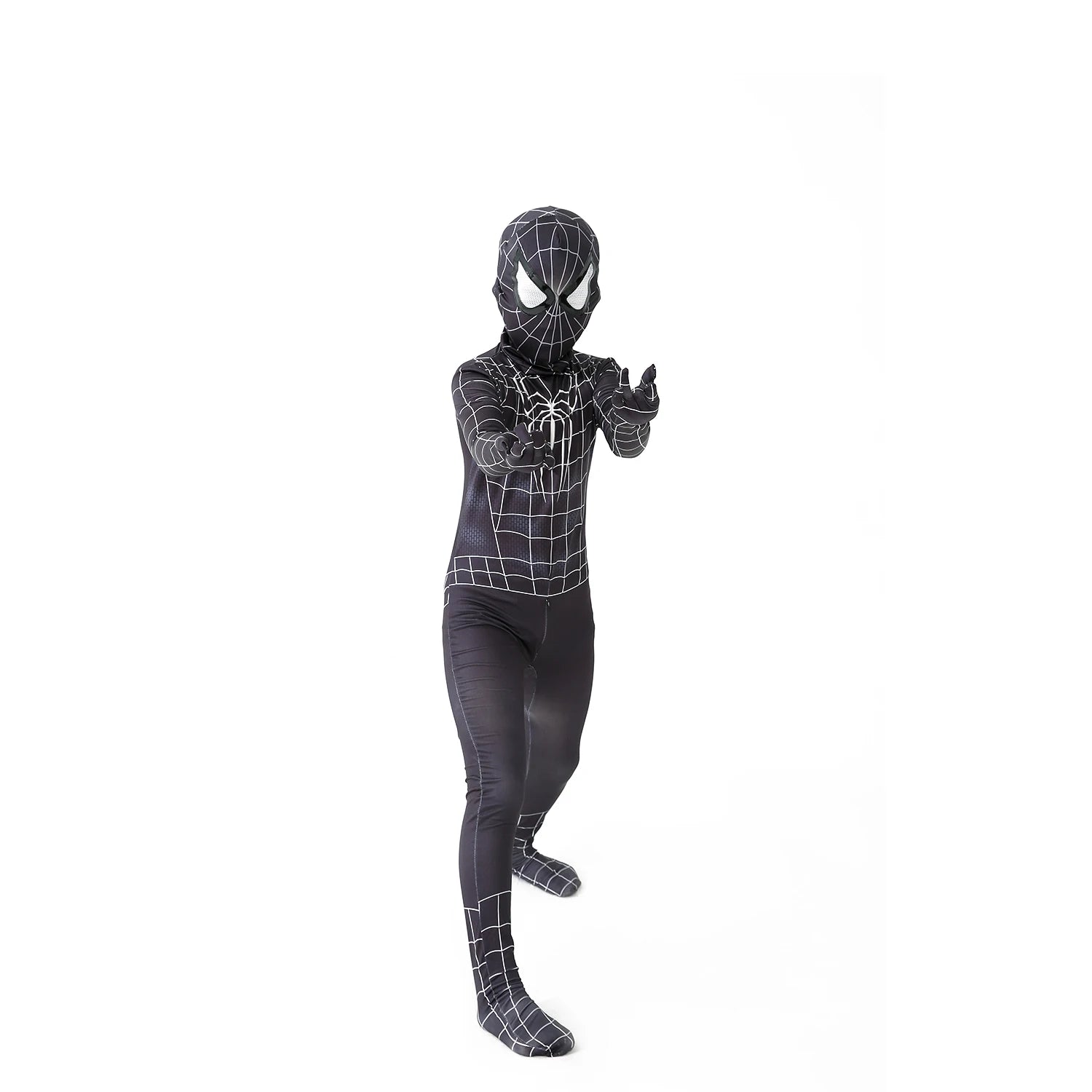 Biack Web-Slinger Hero Superhero Costume Bodysuit For Spandex Zentai Halloween Cosplay Jumpsuit 3D