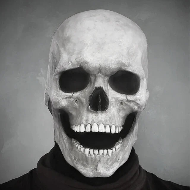 Halloween Horror Mask 3D Reality Full Head Skull Movable Jaw Helmet Latex Scary Skeleton Mask Carnival - product image 8