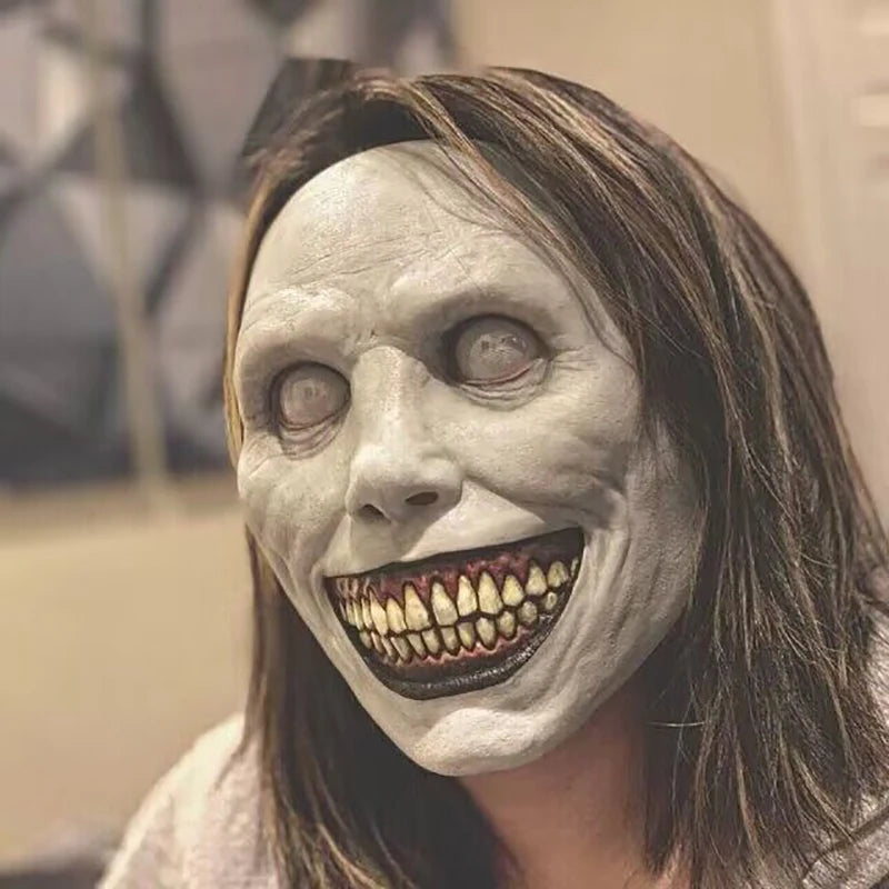 Horror the Exorcist Smiling Face Demon Mask Costume Evil Creepy Ghost Skull Plastic Masks - View 4
