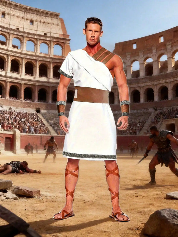 Adult Ancient Greek and Roman Warrior Robe Halloween Party Cosplay Roman Consul Gladiator Costume Male - product image 1