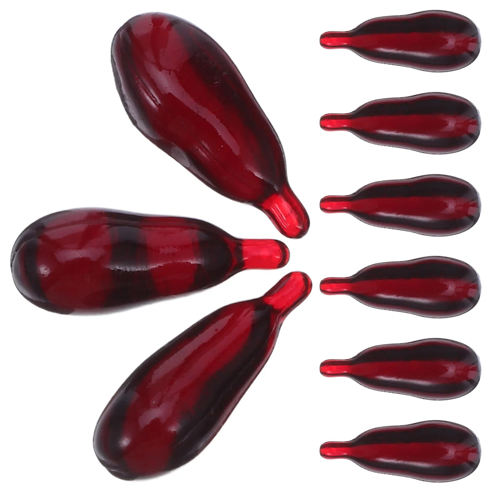 9pcs Rubber Pigment Fake Blood Capsules Halloween Blood Props Zombie Blood Makeup Props Scary Prank Props - product image 3