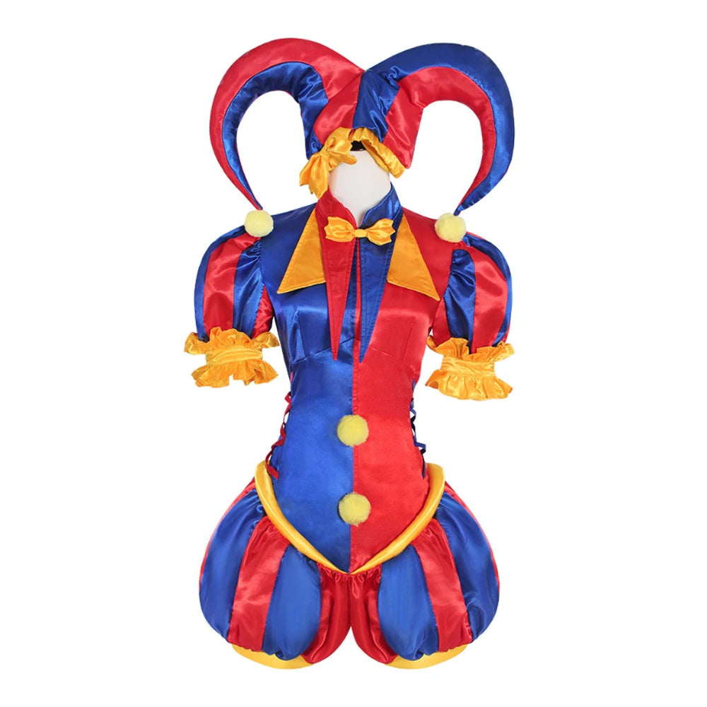 Pomni Costume Clown Uniform Anime the Amazing Digital Circus Halloween Outfit for Women - Costumes / XS