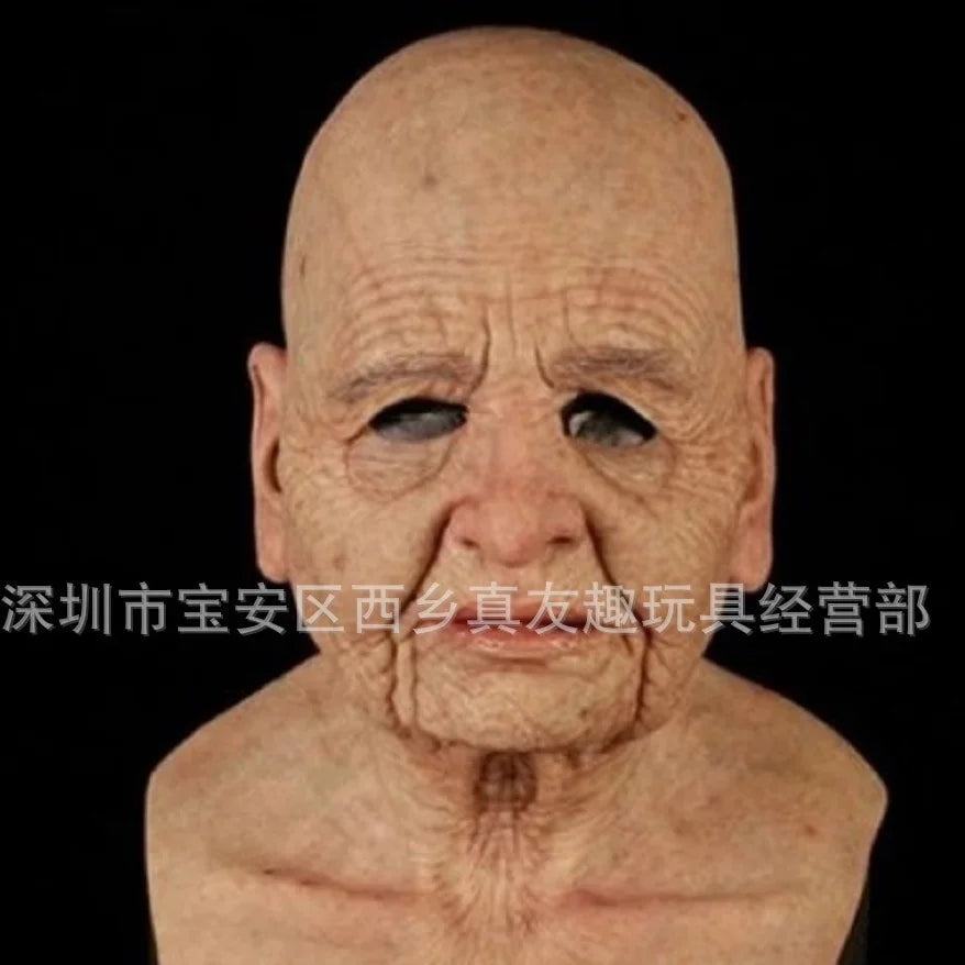 Realistic Elderly Latex Face Old and Women's Halloween Mask - product image 14