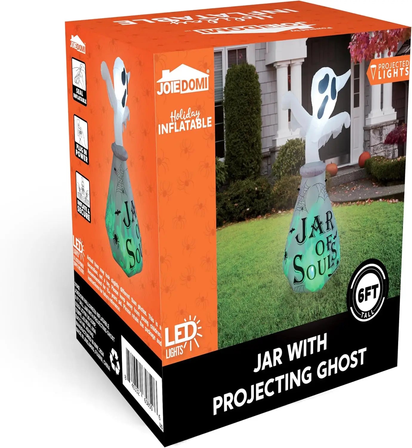 6 Ft Halloween Inflatable Outdoor Decoration, Ghost Inflatable Halloween Decor Outdoor, Blow Up Ghost in the