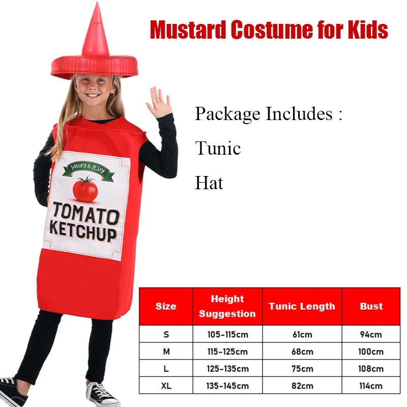 Ketchup & Mustard Costumes for Kids | Funny Food Dress-Up