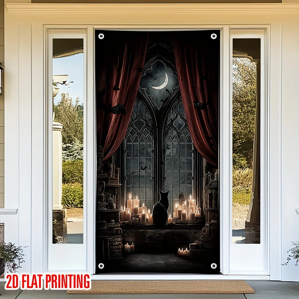 1 Piece of Halloween 2D Curtain Multi-season Hanging Decoration Strip with Night Light - View 7
