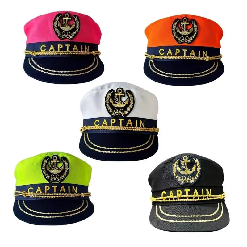 31BB Sailors Cotton Classical Embroidered Design Fits Most Photo Props Hat