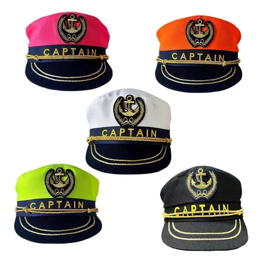 31BB Sailors Cotton Classical Embroidered Design Fits Most Photo Props Hat