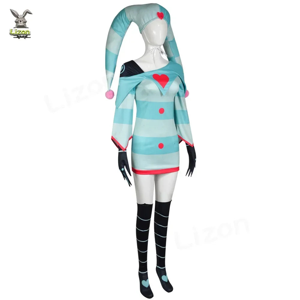 Fizzarolli Costume Tops Pants with Hat Neckwear Gloves Full Set Halloween Costume Suit - Hat / One size