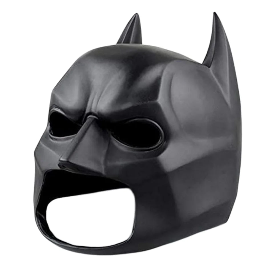 Halloween Black Bat Mask Superhero Costume Prop Dark Knight Style Cowl Latex Half Face - View 5