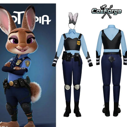 2026dy Hopps Halloween Anime Costume Zootopia Adult Child Uniform Polices Uniform Mujer - XL / costume