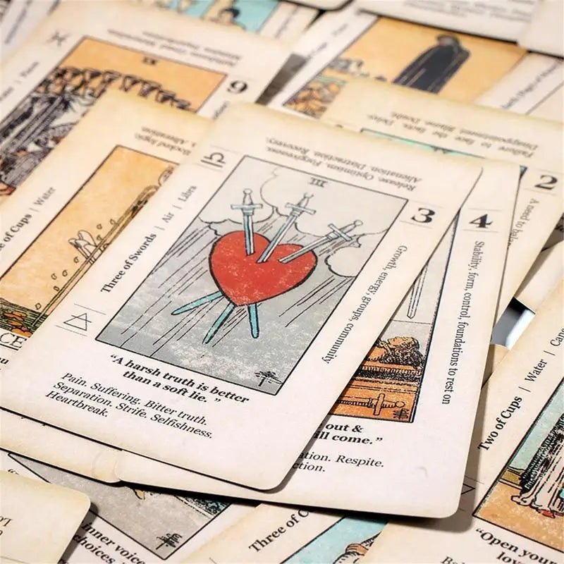 Beginner Tarot Deck with Keywords – 78 Cards