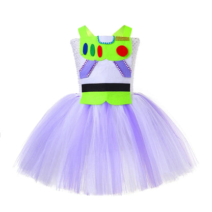 Toy Buzz Lightyear Girls Christmas Halloween Lined Tutu Dress Costume Baby  Birthday Outfit New Years Cartoon Toys Clothes
