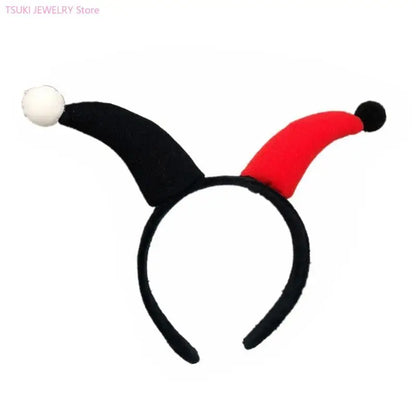 62KE Halloween Clown Color Matching Clown Horn Headband Movie Evil Hair Hoop Gothic - View 7