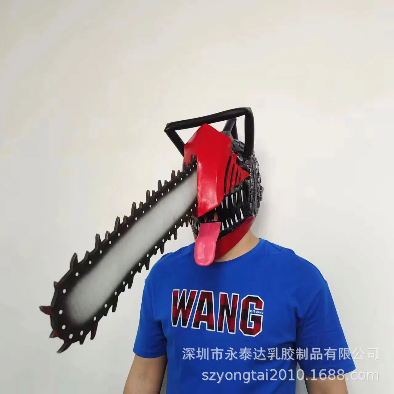 Electric Saw Head Cover Role Play Horror Scaring Latex Mask Costume Props Chainsaw